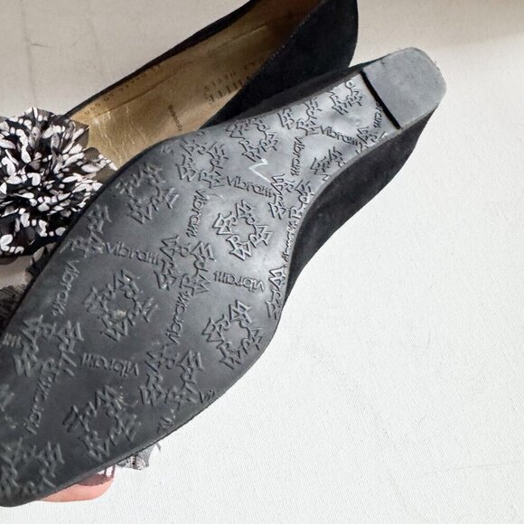 Ron White All Day Heels Black Suede Floral Loafers 37 - Picture 7 of 7